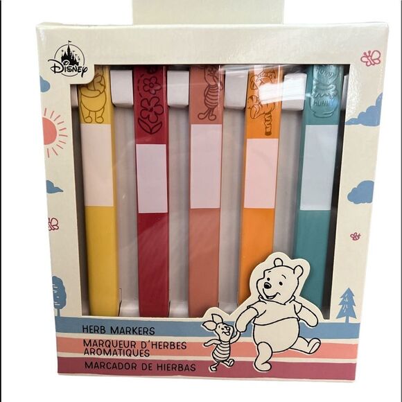NIB Disney | Winnie the a Pooh Herb Markers | set of 5 - Picture 1 of 2